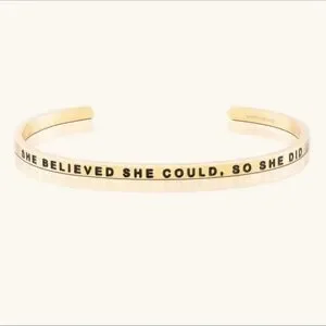 MantraBand Jewelry Mantraband Womans Bracelet She Believed She